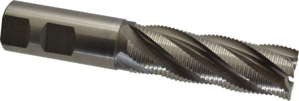 Hertel - 1" Diam, Fine Pitch, 3" LOC, 5 Flute Cobalt Roughing Square End Mill - Uncoated, 5-1/2" OAL, 1" Shank Diam, Single End, 30° Helix - Americas Industrial Supply