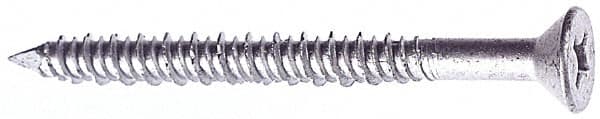 Red Head - 3/16" Diam, 2-3/4" OAL, Phillips Drive, Concrete Screw & Masonry Fastener - Stainless Steel, Climashield Finish, Includes Drill Bit - Americas Industrial Supply