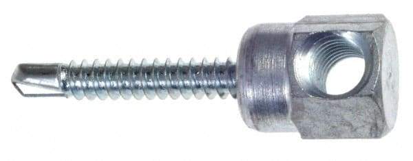 ITW Buildex - 3/8" Zinc-Plated Steel Horizontal (Cross Drilled) Mount Threaded Rod Anchor - 5/8" Diam x 1" Long, 1,477 Lb Ultimate Pullout, For Use with Steel - Americas Industrial Supply