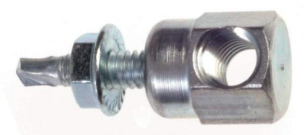 ITW Buildex - 3/8" Zinc-Plated Steel Horizontal (Cross Drilled) Mount Threaded Rod Anchor - 5/8" Diam x 1-1/4" Long, 2,480 Lb Ultimate Pullout, For Use with Steel - Americas Industrial Supply