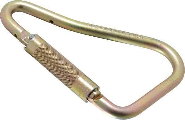 Miller - 400 Lb. Capacity Locking Carabiner - 2 Inch, Screw Lock Gate, Steel - Americas Industrial Supply