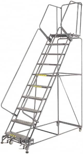 Ballymore - Rolling & Wall Mounted Ladders & Platforms Type: Rolling Warehouse Ladder Style: Rolling Safety Ladder - Americas Industrial Supply