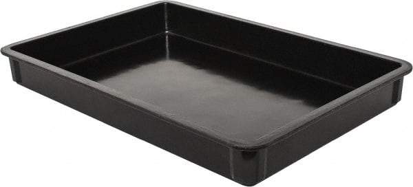 MFG Tray - 400 Lb Load Capacity Black Fiberglass Tote Container - Stacking, 25.8" Long x 17.8" Wide x 3" High - Americas Industrial Supply