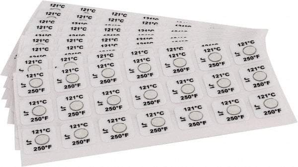 Tempil - 121°C Temp Indicating Label - 1 Rating - Americas Industrial Supply