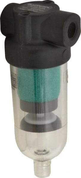 Norgren - 1/8" Port Coalescing Filter - Polycarbonate Bowl, Automatic Drain, 150 Max psi, 0.01 Micron Rating, 1.63" Wide x 4-1/4" High - Americas Industrial Supply