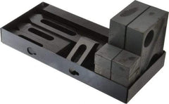 TE-CO - 13 Piece Fixturing Step Block & Clamp Set with 1" Step Block, 5/16 & 3/8 Stud Thread - Includes 6 Serrated End Clamps, 6 Step Blocks, Holder - Americas Industrial Supply
