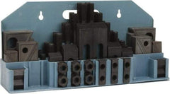 Value Collection - 52 Piece Fixturing Step Block & Clamp Set with 1" Step Block, 11/16" T-Slot, 5/8-11 Stud Thread - 1-1/8" Nut Width, 3, 4, 5, 6, 7 & 8" Stud Lengths - Americas Industrial Supply