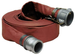 Alliance Hose & Rubber - -5 to 130°F, 2" Inside x 2" Outside Diam, PVC Liquid Suction & Discharge Hose - Brown, 100' Long, 150 psi Working Pressure - Americas Industrial Supply