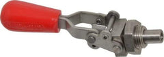 De-Sta-Co - 200 Lb Load Capacity, Mounting Plate Base, Stainless Steel, Standard Straight Line Action Clamp - 0.39" Plunger Diam, Straight Handle - Americas Industrial Supply