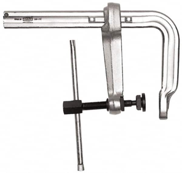 Bessey - 8" Deep Throat, 12" Max Capacity, Standard Sliding Arm Clamp - 7,770 Lb Clamping Pressure, 0.925" Spindle Diam - Americas Industrial Supply