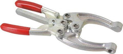 De-Sta-Co - 5337.87 N Load Capacity, 2.56" Throat Depth, 9.19" OAL, Carbon Steel, C Style Plier Clamp - M10x1.25 Spindle, 4.06" Open Throat Height, Red Handle, Spindle End - Americas Industrial Supply
