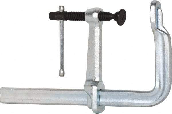 Bessey - 7" Deep Throat, 12" Max Capacity, Standard Sliding Arm Clamp - 4,880 Lb Clamping Pressure, 0.85" Spindle Diam - Americas Industrial Supply