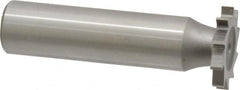 Made in USA - 3/4" Diam x 7/64" Face Width, High Speed Steel, 14 Teeth, Shank Connection Woodruff Keyseat Cutter - Uncoated, 2-1/8" OAL x 1/2" Shank, Straight Teeth - Americas Industrial Supply
