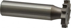 Made in USA - 7/8" Diam x 9/64" Face Width, High Speed Steel, 14 Teeth, Shank Connection Woodruff Keyseat Cutter - Uncoated, 2-5/32" OAL x 1/2" Shank, Straight Teeth - Americas Industrial Supply