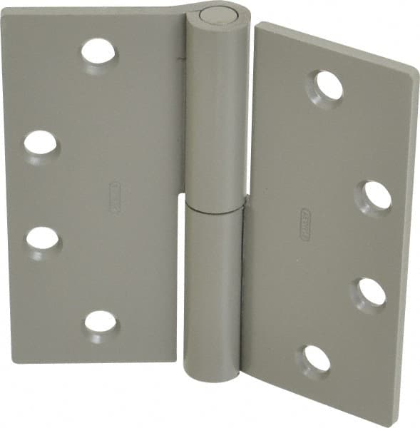 Stanley - 4-1/2" Long x 4-1/2" Wide Steel Full Mortise Commercial Hinge - Americas Industrial Supply