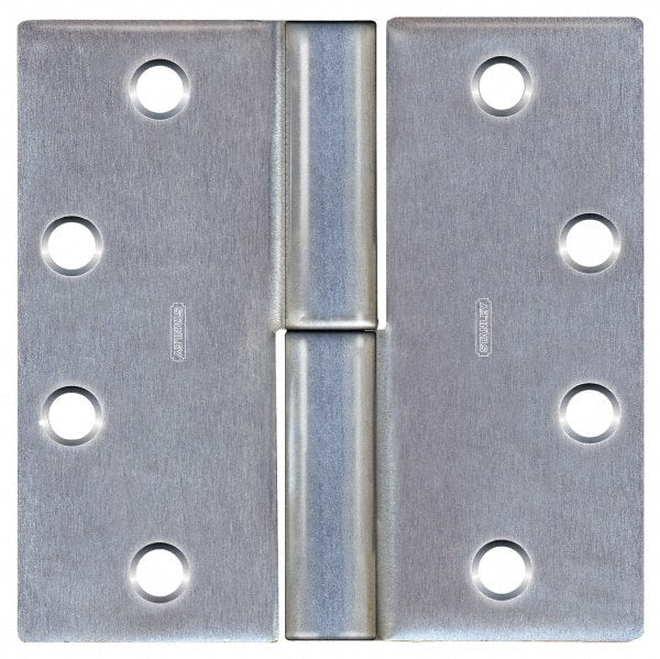 Stanley - 4-1/2" Long x 4-1/2" Wide 304 Stainless Steel Full Mortise Commercial Hinge - Americas Industrial Supply