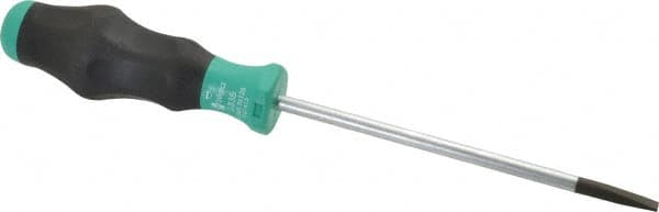 Wera - 223mm OAL Standard Slotted Screwdriver - 125mm Blade Length, Round Shank, Ergonomic Handle - Americas Industrial Supply