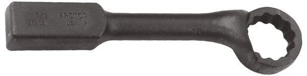 Proto - 4-1/8" 12 Point Striking Box Wrench - Single End, 6-1/4" Head Diam x 2-3/8" Head Thickness, 18" OAL, Steel, Black Finish, 60° Offset - Americas Industrial Supply