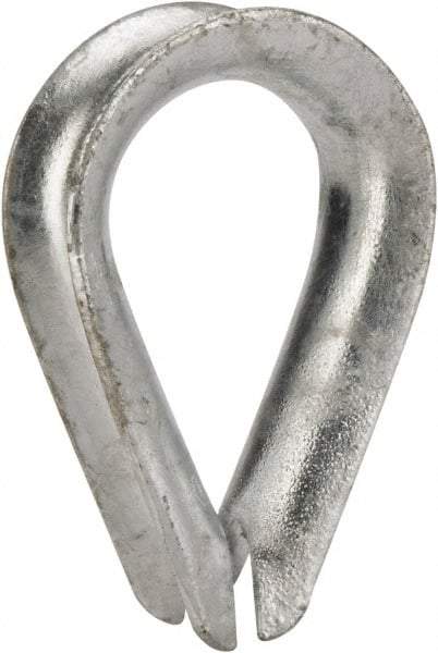 Value Collection - 1/2" Wire Rope Thimble Clip - Steel, Galvanized - Americas Industrial Supply