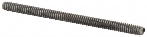 Value Collection - #10-24 3" OAL Fully Threaded Stud - Aluminum, Plain Finish - Americas Industrial Supply