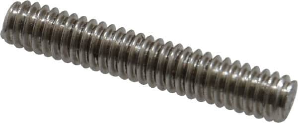 Value Collection - 1/4-20 1-1/2" OAL Fully Threaded Stud - Stainless Steel, Plain Finish - Americas Industrial Supply