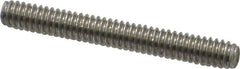 Value Collection - 1/4-20 2" OAL Fully Threaded Stud - Stainless Steel, Plain Finish - Americas Industrial Supply