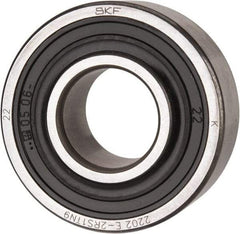 SKF - 15mm Bore Diam, 35mm OD, Double Seal Self Aligning Radial Ball Bearing - 14mm Wide, 2 Rows, Round Bore, 459 Lb Static Capacity, 1,960 Lb Dynamic Capacity - Americas Industrial Supply