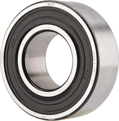 SKF - 25mm Bore Diam, 52mm OD, Double Seal Self Aligning Radial Ball Bearing - 18mm Wide, 2 Rows, Round Bore, 989 Lb Static Capacity, 3,780 Lb Dynamic Capacity - Americas Industrial Supply