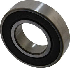 SKF - 1" Bore Diam, 2" OD, Double Seal Deep Groove Radial Ball Bearing - 1/2" Wide, 1 Row, Round Bore, 1,350 Lb Static Capacity, 2,270 Lb Dynamic Capacity - Americas Industrial Supply