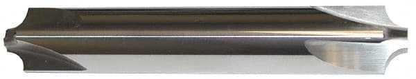 Accupro - 0.1" Radius, 3/8" Mill Diam, 4 Flute Solid Carbide Corner Rounding End Mill - Double End, TiCN Finish, 2-1/2" OAL, 3/8" Shank Diam - Americas Industrial Supply