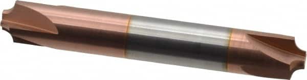 Accupro - 0.094" Radius, 3/8" Mill Diam, 4 Flute Solid Carbide Corner Rounding End Mill - Double End, TiCN Finish, 2-1/2" OAL, 3/8" Shank Diam - Americas Industrial Supply