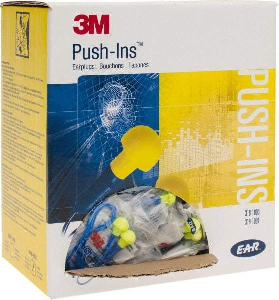 3M - Reusable, Corded, 28 dB Earplugs - Yellow, 100 Pairs - Americas Industrial Supply