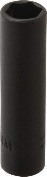 Proto - 1/4" Drive 9mm Deep Impact Socket - 6 Points, 2" OAL - Americas Industrial Supply