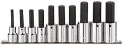 Paramount - 10 Piece 1/2" Drive Metric Hex Bit Socket Set - 6 to 19mm Hex - Americas Industrial Supply