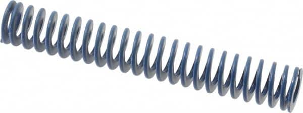 Associated Spring Raymond - 1-1/4" Hole Diam, 5/8" Rod Diam, 8" Free Length, Blue Die Spring - 352 Lb Max Deflection, 4" Max Deflection, Medium Duty, Chromium Alloy Steel - Americas Industrial Supply