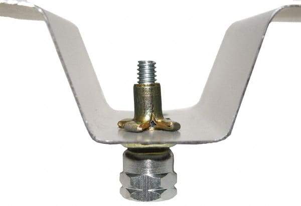 Buildex - 3" Zinc-Plated Steel Vertical (End Drilled) Mount Threaded Rod Anchor - 3/8" Diam x 1-1/4" Long, 1,250 Lb Ultimate Pullout, For Use with Steel - Americas Industrial Supply