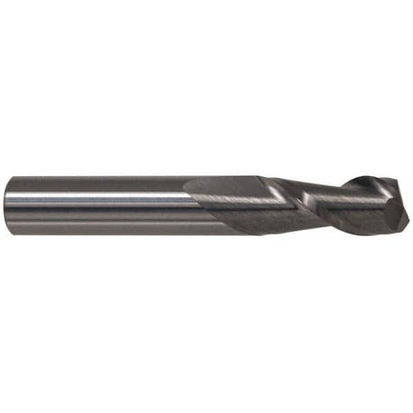 Accupro - 27/64", 5/8" LOC, 7/16" Shank Diam, 2" OAL, 2 Flute, Solid Carbide Square End Mill - Americas Industrial Supply