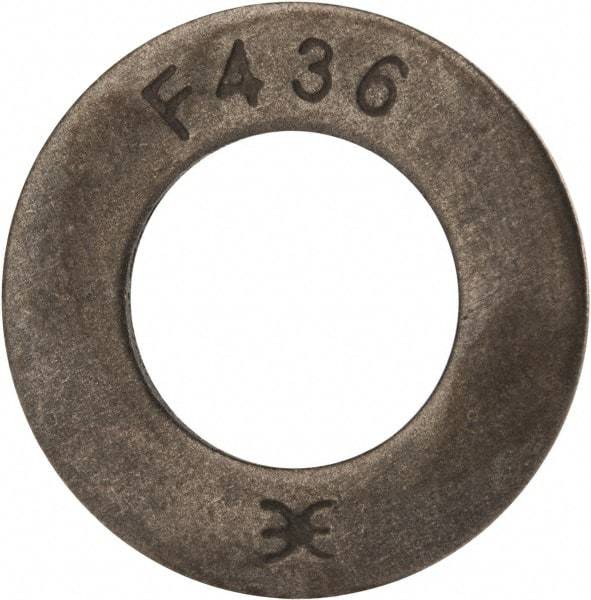 Value Collection - 1-1/8" Screw, Grade SAE 1035-1050 Steel Structural Flat Washer - 1-1/4" ID x 2-1/4" OD, Plain Finish - Americas Industrial Supply