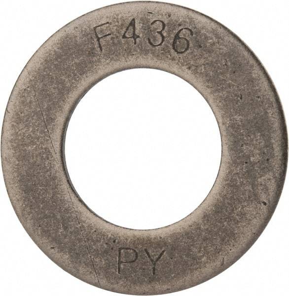 Value Collection - 1-1/2" Screw, Grade SAE 1035-1050 Steel Structural Flat Washer - 1-5/8" ID x 3" OD, Plain Finish - Americas Industrial Supply