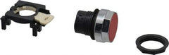 Eaton Cutler-Hammer - 25mm Mount Hole, Flush, Pushbutton Switch Only - Round, Red Pushbutton, Nonilluminated, Momentary (MO) - Americas Industrial Supply