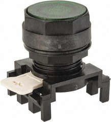 Eaton Cutler-Hammer - 25mm Mount Hole, Flush, Pushbutton Switch Only - Round, Green Pushbutton, Illuminated, Momentary (MO) - Americas Industrial Supply