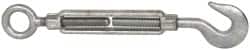 Made in USA - 2,200 Lb Load Limit, 5/8" Thread Diam, 6" Take Up, Steel Hook & Eye Turnbuckle - 16" Closed Length - Americas Industrial Supply