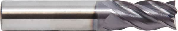 M.A. Ford - 3/8", 7/8" LOC, 3/8" Shank Diam, 2-1/2" OAL, 4 Flute, Solid Carbide Square End Mill - Single End, ALtima Finish, Spiral Flute, 35/38° Helix, Centercutting, Right Hand Cut, Right Hand Flute - Americas Industrial Supply