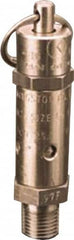 Kingston - 1/2" Inlet, ASME Safety Relief Valve - 75 Max psi, Stainless Steel - Americas Industrial Supply
