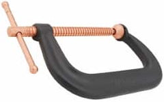 Wilton - Regular-Duty 12" Max Opening, 5-3/4" Throat Depth, Forged Steel Standard C-Clamp - 9,500 Lb Capacity, 0" Min Opening, Extra Deep Throat - Americas Industrial Supply