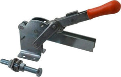 Lapeer - 1,200 Lb Holding Capacity, Vertical Handle, Manual Hold Down Toggle Clamp - 155° Handle Movement, 110° Bar Opening, U-Bar, Flanged Base, Carbon Steel - Americas Industrial Supply