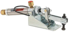 Lapeer - 800 Lb Inner Hold Capacity, Horiz Mount, Air Power Hold-Down Toggle Clamp - 1/8 NPTF Port, 115° Bar Opening, 2-9/32" Height Under Bar - Americas Industrial Supply