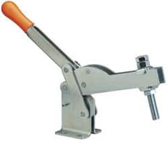 Lapeer - 1,200 Lb Holding Capacity, Vertical Handle, Manual Hold Down Toggle Clamp - 155° Handle Movement, 110° Bar Opening, U-Bar, Flanged Base, Carbon Steel - Americas Industrial Supply