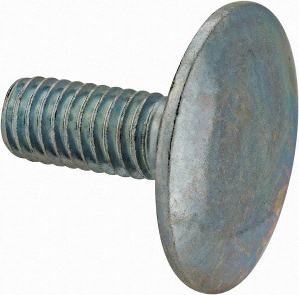 Value Collection - 3/8-16, 1" Length Under Head, Step Bolt - 1-1/4" Head Diam, 1006-1050 Steel, Zinc-Plated Finish - Americas Industrial Supply