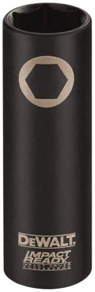 DeWALT - 3/8" Drive 13/16" Deep Impact Socket - 6 Points, 2-1/2" OAL - Americas Industrial Supply